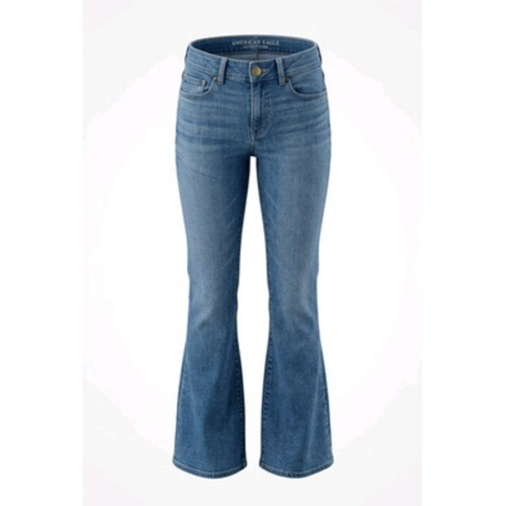 American Eagle Outfitters Kick Boot Jeans Womens 4 Blue Bootcut Stretch Denim